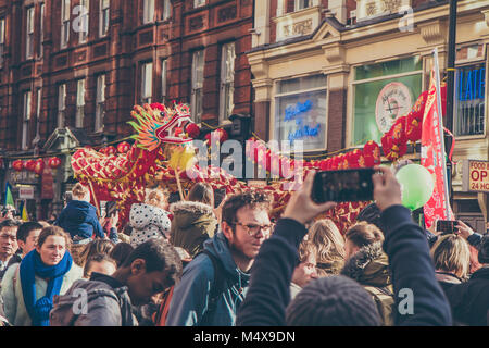 Capodanno cinese a Londra,UK Foto Stock