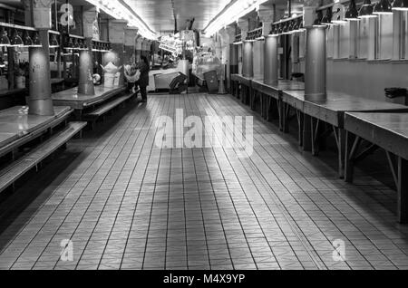 Vuoto venditore di fiori si spegne al Pike Place Market di Seattle, Washington, Stati Uniti d'America Foto Stock