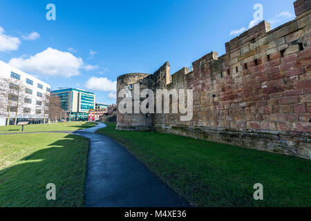 Cinta muraria, Newcastle upon Tyne, Regno Unito Foto Stock
