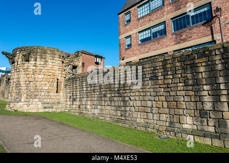 Cinta muraria, Newcastle upon Tyne, Regno Unito Foto Stock