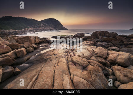 Alba a Shek o Spiaggia, Hong Kong Foto Stock