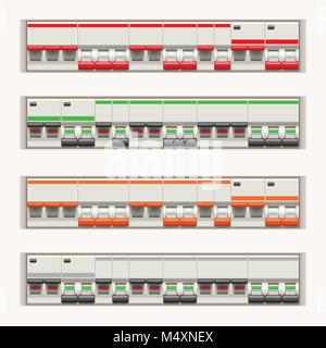 Interruttori elettrici in linea Illustrazione Vettoriale