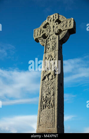 Xi secolo alta croce, Drumcliff, nella contea di Sligo, Irlanda. Foto Stock