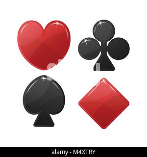 Simbolo del vestito da carte da gioco Illustrazione Vettoriale