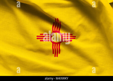 Tessuto texture della nuova bandiera del Messico - bandiere di Stati Uniti Foto Stock