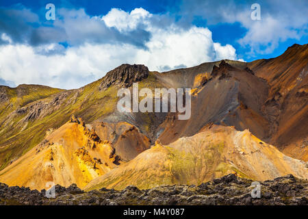 Multicolore di riolite montagne Foto Stock