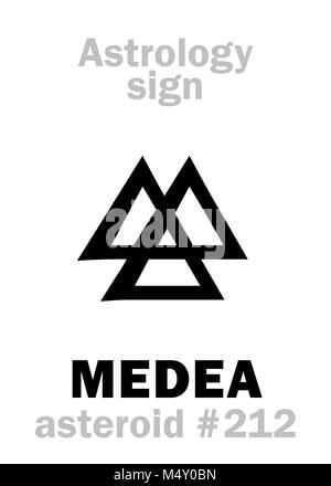 Astrologia: asteroide MEDEA Foto Stock