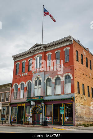 Denver, CO, Stati Uniti d'America. Costruito nel 1879 da Orazio Austin Warner Tabor, un facoltoso minatore di Colorado, Tabor Opera House è stato uno dei più costosi edifici. Foto Stock