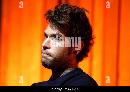 Federico Leonardo Lucia noto per il suo nome di fase Fedez, un rapper Italiano e cantante. Roma, Italia, Jan 16, 2018 © Credito Remo Casilli/Sintesi Foto Stock