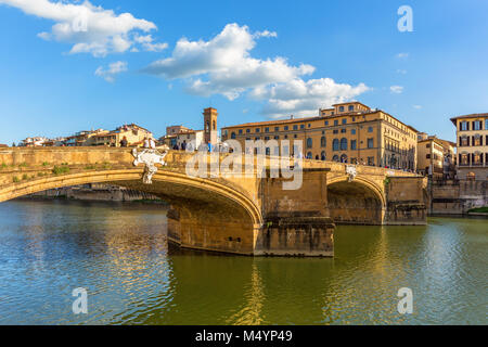 Ponte Santa Trinita in Firenze Foto Stock