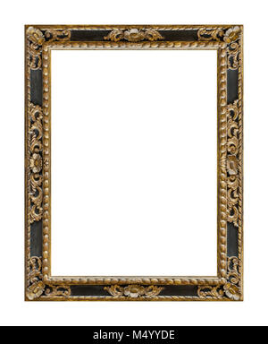 In legno antico cornice immagine Foto Stock