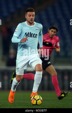 Roma, Italia. 19 Feb, 2018. 19.02.2018. Stadio Olimpico di Roma, Italia. Serie A. SS Lazio vs Hellas Verona. in azione durante il match Lazio vs Verona allo Stadio Olimpico di Roma. Credito: marco iacobucci/Alamy Live News Foto Stock