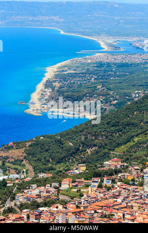 Costa del Mare vista da Sant'Elia mount top Foto Stock