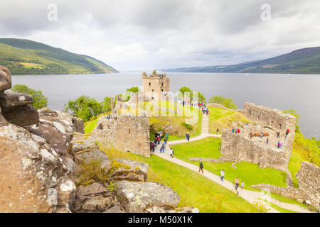 Castello Urquhart lockness Scozia Inghilterra in estate Foto Stock