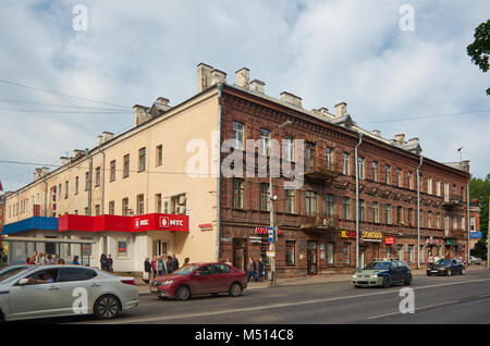 Strada di città a Pskov, Foto Stock