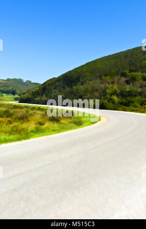 Strada asfaltata in Portogallo Foto Stock