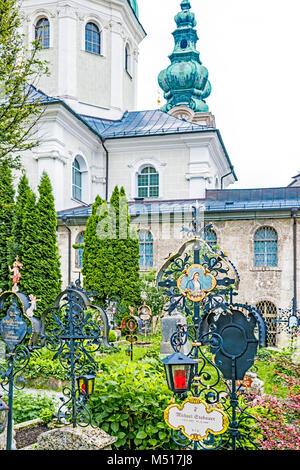 Salisburgo (Austria): il Cimitero di San Pietro; Friedhof an der San Pietro Kirche Foto Stock