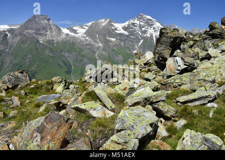 Grossglockner Strada alpina; Glocknergroup; Alpi; Austria; Europa; Foto Stock