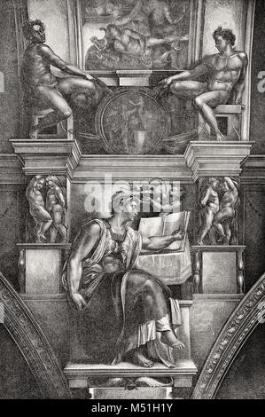 Il Erythraean Sibyl, Cappella Sistina, Città del Vaticano, Roma, Italia, XIX SECOLO Foto Stock