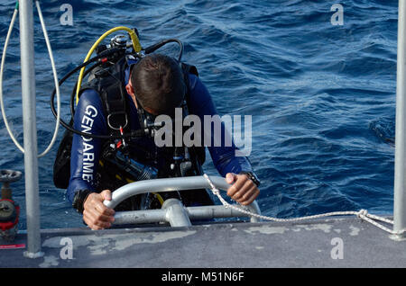 Gendarmeria francese in forze La Reunion Foto Stock