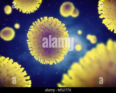 Influenza anche noto come l'influenza è una malattia virale altamente contagiosa causata dal virus influenzale Foto Stock