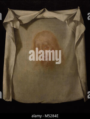 Il Sudarium della Veronica - La Santa Faz - Il Volto Santo o Veronica 1660 Francisco de Zurbarán (1598-1664) 17th,secolo Spagna, Spagnolo, Foto Stock