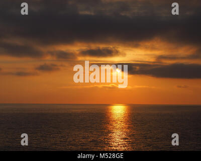 Tramonto sul mare,Forio,Ischia,Campania,Italia Foto Stock
