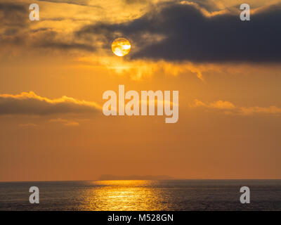 Tramonto sul mare,Forio,Ischia,Campania,Italia Foto Stock