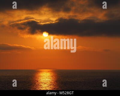 Tramonto sul mare,Forio,Ischia,Campania,Italia Foto Stock