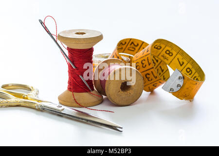 Accessori per il cucito, strumenti Foto Stock