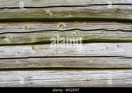 Meteo battuto parete in legno con pattern di legno Foto Stock