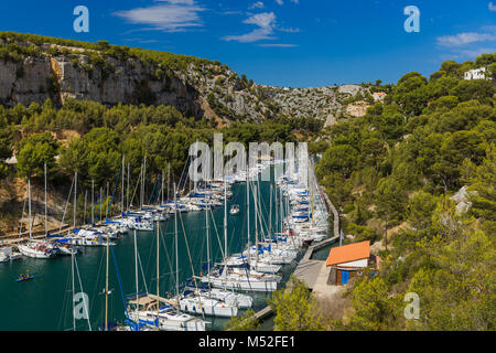 Calanque de porto miou - fiordo vicino a Cassis Francia Foto Stock