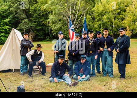 La guerra civile Encampment Northwest Park Country Fair   Windsor, Connecticut, Stati Uniti d'America Foto Stock