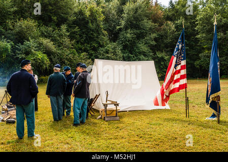 La guerra civile Encampment Northwest Park Country Fair   Windsor, Connecticut, Stati Uniti d'America Foto Stock