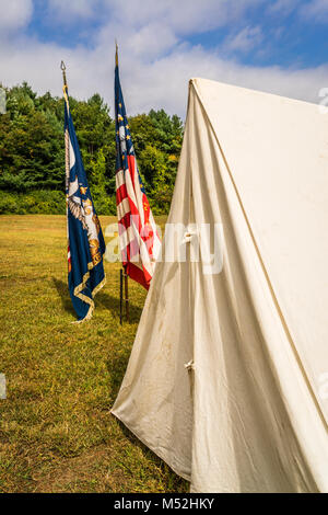 La guerra civile Encampment Northwest Park Country Fair   Windsor, Connecticut, Stati Uniti d'America Foto Stock