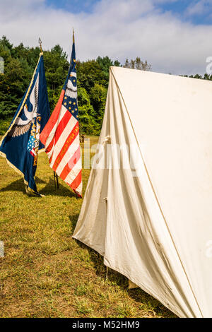 La guerra civile Encampment Northwest Park Country Fair   Windsor, Connecticut, Stati Uniti d'America Foto Stock