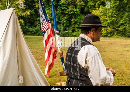 La guerra civile Encampment Northwest Park Country Fair   Windsor, Connecticut, Stati Uniti d'America Foto Stock