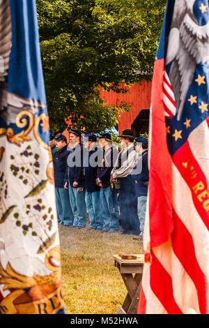 La guerra civile Encampment Northwest Park Country Fair   Windsor, Connecticut, Stati Uniti d'America Foto Stock