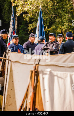 La guerra civile Encampment Northwest Park Country Fair   Windsor, Connecticut, Stati Uniti d'America Foto Stock