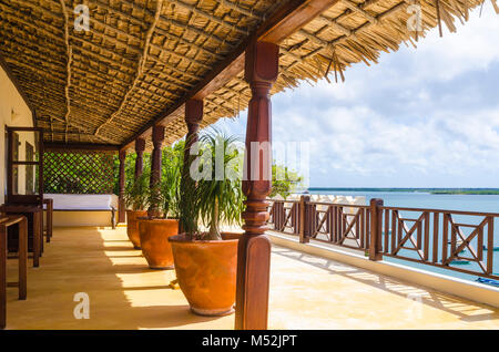 'Beach House è la casa vacanze della principessa Carolina di Monaco. Situato sulla piccola isola di Shela, adiacente isola di Lamu nella maggior Lamu Arch Foto Stock