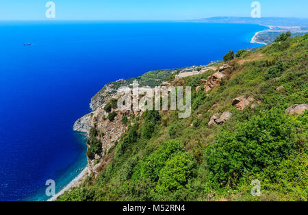 Costa del Mare vista da Sant'Elia mount top Foto Stock