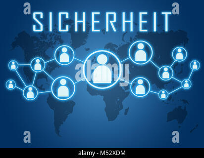 Sicherheit concetto di testo Foto Stock
