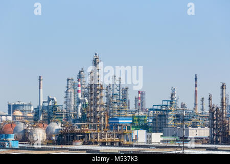 Petrolchimico di raffineria di petrolio Foto Stock
