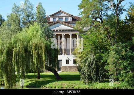 Villa Foscari, chiamato "la Malcontenta", Andrea Palladio architetto 1559, a Mira vicino a Venezia in Italia Foto Stock