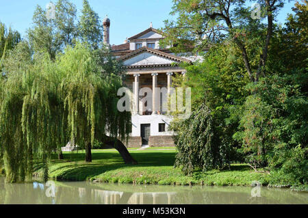 Villa Foscari, chiamato "la Malcontenta", Andrea Palladio architetto 1559, a Mira vicino a Venezia in Italia Foto Stock