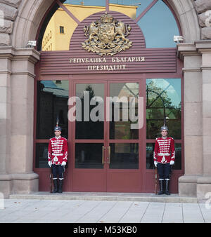 La Bulgaria, Sofia, protezioni presso la residenza presidenziale Foto Stock