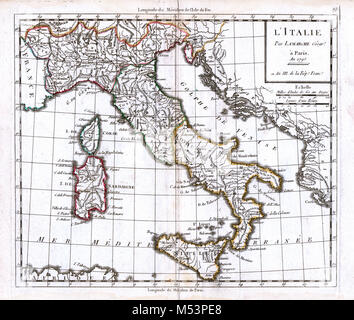 1795 Delamarche Atlas mappa - Italia Foto Stock
