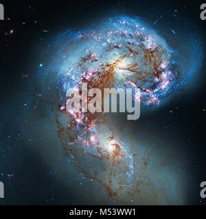 Antenne galassie NGC 4038, NGC 4039. Gli elementi di questa immagine fornita dalla NASA. Ritoccato immagine. Foto Stock