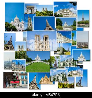 Collage di Parigi nella raccolta delle foto Foto Stock