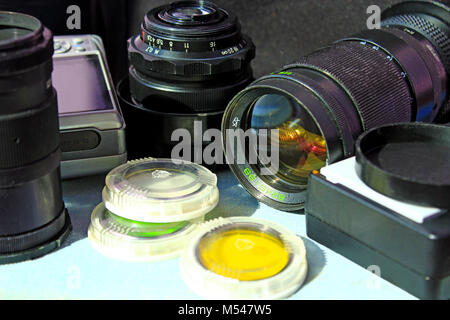 Obiettivo fotografico photofilters e altri accessori foto Foto Stock